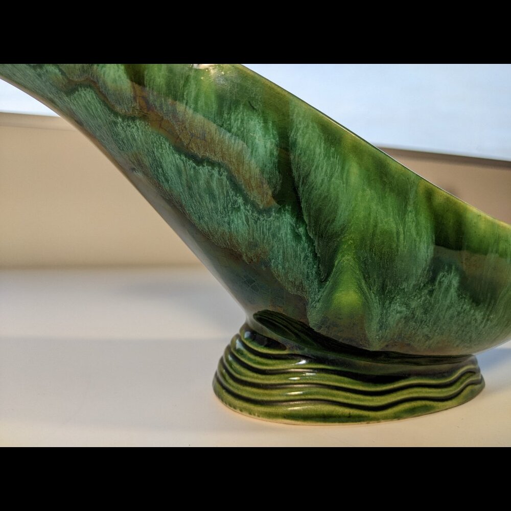 Beautiful Vintage Mid Century Beauceware 1055 Planter Green Canada, tiki bar